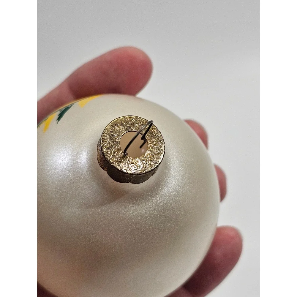 Green Bay Packers NFL Glass Ball Christmas Ornament Helmet Logo Cream Green Gold